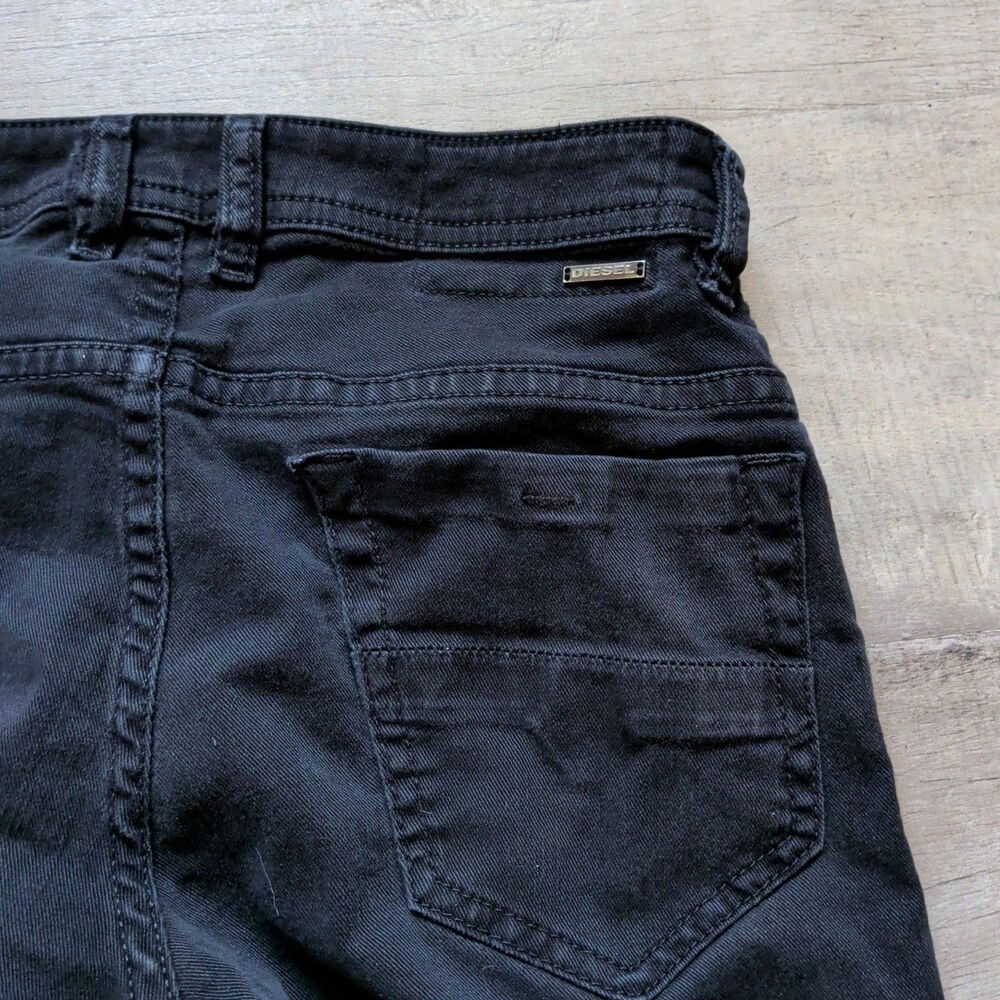 ​Diesel Thommer Slim Skinny Jeans Men's 30x32 Black Stretch Denim Pants - Picture 7 of 8